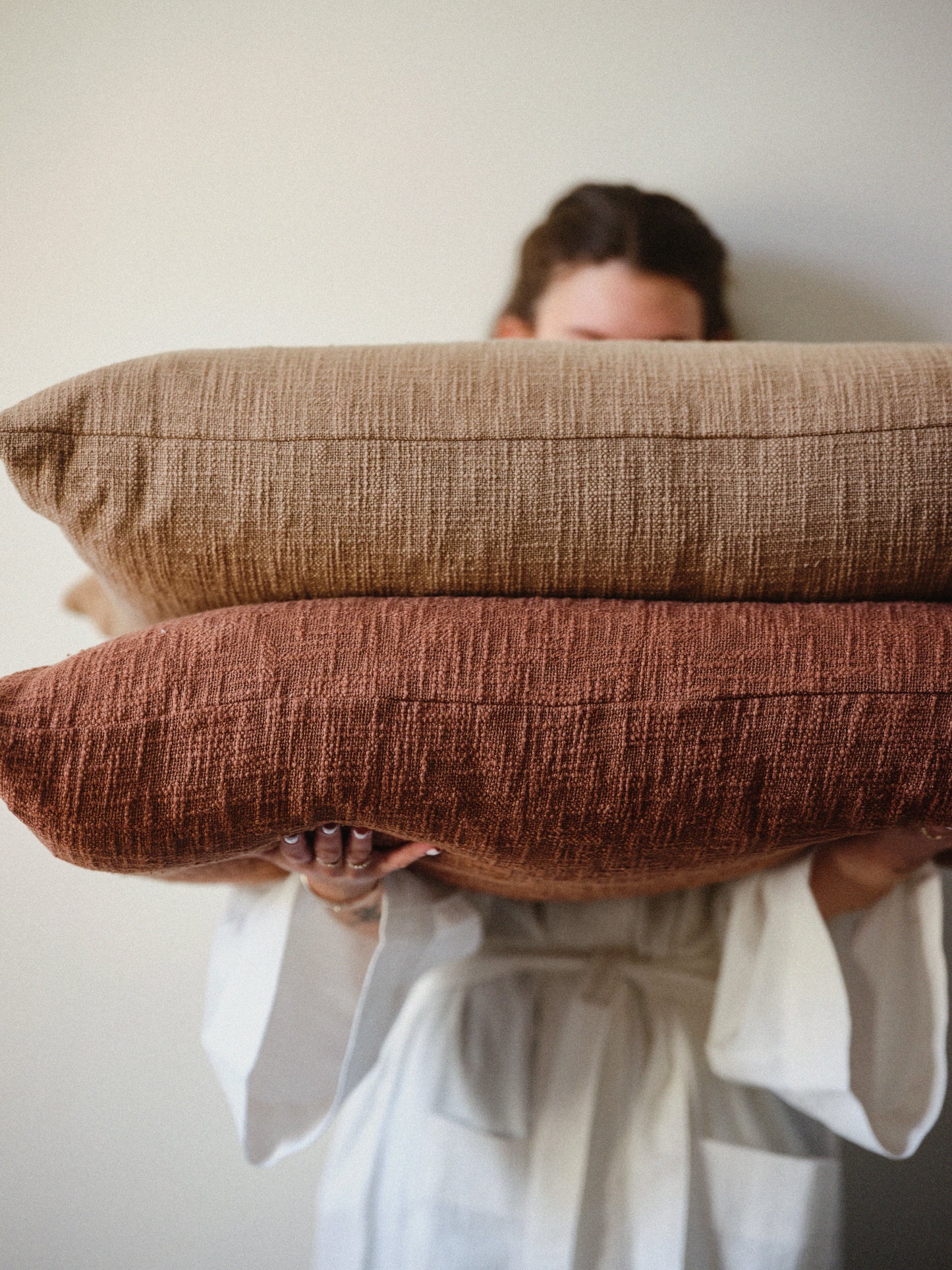LIN DOUBLE CUSHION — Natural