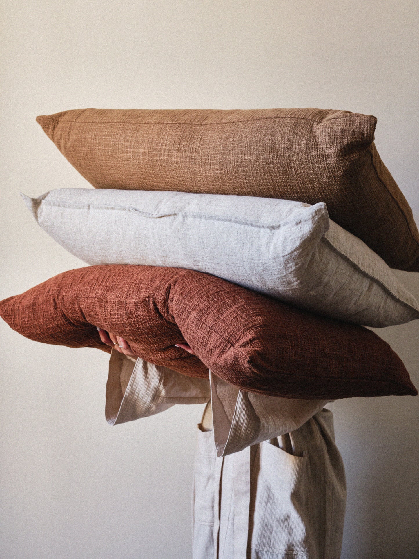 LIN DOUBLE CUSHION — Natural