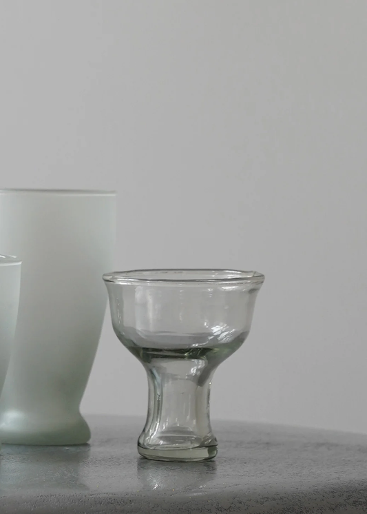 "MATTE/ CLEAR GLASSWARE COUPE" BY OLIVER GUSTAV
